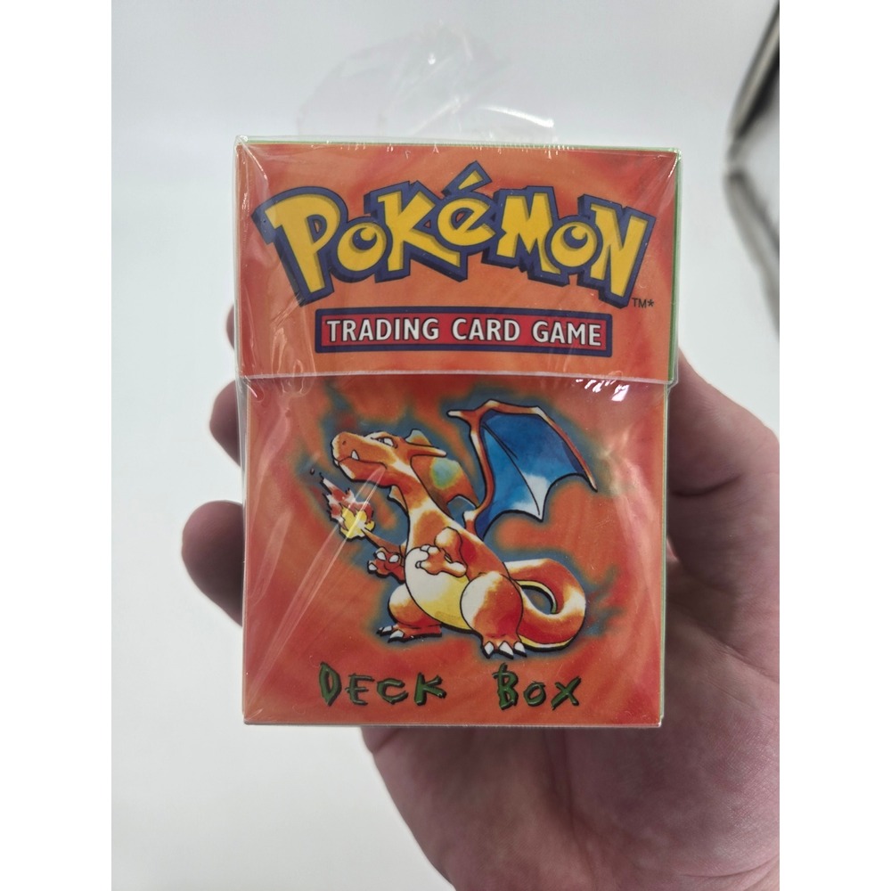 Vintage Pokemon TCG Charizard Deck Box WOTC 1999 with 60 Ultra Pro Sleeves New